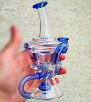 Wholesale Grace Glass Bong Recycler Oil Rigs Smoking Pipe Honeycomb Ash Catcher with Dome Percolator Stainless Glass Water Pipes Bongs