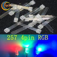 RGB LED 5 \ 8 \ 10 mm diffusa \ acqua chiara TRI-COLOUR 4 PIN COMUNE ANODO CATODO \