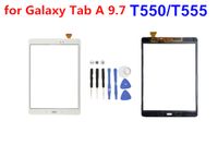 Wholesale Touch Screen Digitizer Glass Lens with Tape for Samsung Galaxy Tab A T550 T551 T555 with logo free tools