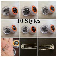 Wholesale Super Juggernaut Half Staggered Fused Staircase Taiji OPTIMUS PRIME PARALLEL Clapton Twisted Wire Premade Wrap Wires Prebuilt Coils for Vape
