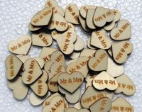 Wholesale 300pcs Wooden Button with Mrs Mr Letter For Table Ornaments Wedding Decoration Photography Props