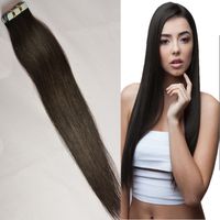 Wholesale Natural Color a Brazilian Virgin Tape In Hair Extensions Remy piec hair extension tape ins g Skin Weft Tape Hair