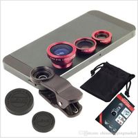 Wholesale Universal Clip in Fish Eye Lens Wide Angle Macro Mobile Phone Camera Lens For iPhone Pro Xs Xr Max Samsung Note20 S20 Ultra Plus