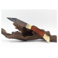 Wholesale Factory Direct High Quality Ghillie Folding Blade Fruit knives Wood Copper head Handle Knife Mini EDC Pocket Survival Knifes
