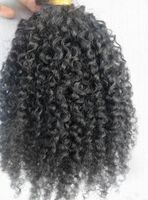 Wholesale brazilian human afro coarse hair weaves queen products natural color hair extensions g bundle