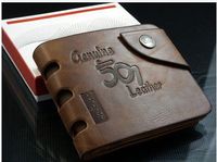 Wholesale Brown fashion style men purse wallet quality leather soft bifold credit card holders wallets for men