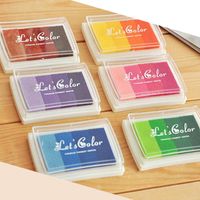 Wholesale DIY Homemade Gradient Color ink Pad Multicolour Inkpad Decoration Fingerprint Stamp Scrapbooking Accessories