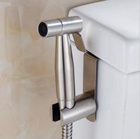 Wholesale High Quality Bathroom Hand Held Toilet Bidet Sprayer Douche Shattaf Shower Spray Stainless Steel Hose Holder Set Brushed Nickel Finish
