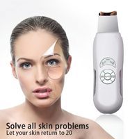 Wholesale Hot portable Ultrasound skin scrubber Ultrasonic Pore Cleaner Facial Face Cleanser Skin Care High Frequency Vibration Deep Clean Massage