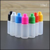 Wholesale high quality empty ml PE Soft Plastic Dropper Bottle With Childproof Caps and fine tips for E liquid and vape juice