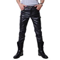 mens fake leather pants