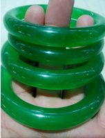 Wholesale 56 mm IMPERIAL GREEN NATURAL JADE BANGLE JADEITE BRACELET CHARM JEWELRY X1