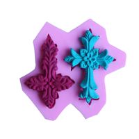 Wholesale Double cross Leaves Shaped Fondant Mold Resin Clay Chocolate Candy Silicone Cake Mould Fondant Cake Decorating Tools wholesaleTY1899
