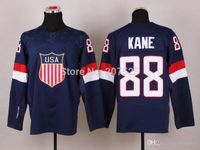 Wholesale 2016 Sochi Olympics ice Hockey Jerseys USA Team Kane Jersey Home Navy Blue Cheap Stitched Jersey Mix Order