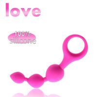 Wholesale Gourd Shape Orgasm Silicone Anal Beads Balls Butt Plug Ring Play Adult Sex Toy R571