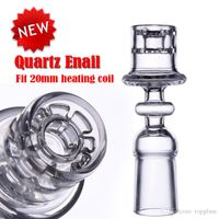 Wholesale Electric Diamond Knot Quartz Domeless Enail mm E Knot E nail for mm coil banger glass bongs water pipes dab
