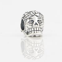 Wholesale Skull Charms Beads fit for Pandora Chain Bracelet Necklace for Man Jewelry Skull Beads Hiphop Silver Jewelry DIY Necklace Bracelet for Men
