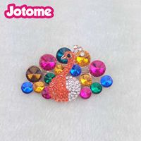 Wholesale Free shopping Jewelry Accessories Crystal Rhinestone Rainbow Colors Regal Peacock Bird Fashion animal Pins Brooches for clothing