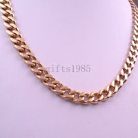 Wholesale Hot sale mm Mens Fashion Stainless Steel K Gold Curb Cuban Chain Necklace