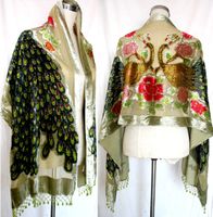 Wholesale Beaded Silk Velvet feeling rayon nylon Burn Out Duster Opera Coat Scarves Shawl Scarf Wrap Ponchos