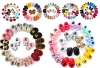 Wholesale 12 pairs mix styles and sizes Baby Moccasins Baby Moccs Prewalker Shoes Soft Sole Toddler Moccasins