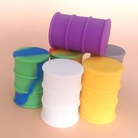Wholesale 26ml ml Silicone Containers Food Grade Silicone Nonstick Barrel Drum Shape Container wax vaporizer dabber For Oil dry herb herbal