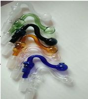 Wholesale Newest Colorful Skull image Cheap Glass banger nail mm mm male joint two kinds for Glass bongs Glass water pipe