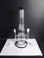 Wholesale high CM Beaker bongs cheap for sale glass bong with precolator smoking pipes white jade thick glass bong