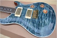 Wholesale Custom Reed Smith Quilted Maple Top Vintage Blue Electric Guitar Eagle Headstock Logo MOP Birds Inlay Tremolo Bridge Gold Hardware