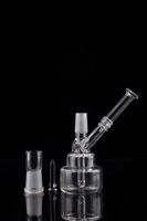 Wholesale New Collections Hitman Small Birthday Cake Glass Bong Oil Rig Dabs Water Pipe Hookah Downstem Perk Recycler Brand Bong