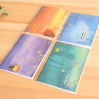 Wholesale kawaii stationery products printed night scenery small notebooks paper student diary book cuadernos random color