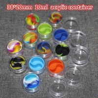 Wholesale New ml ml Round Silicone Containers With Clear Acrylic Shield Container Nonstick For Oil Wax Dabs Slick Jars Free Hookah Gel Holder