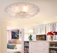 Simple Low Key Luxury Led Crystal Lamp Lotus Ceiling Ornaments Living Room Lights Bedroom Lights 5pcs One Package