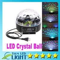 Wholesale Epacket Mini Digital LED RGB Crystal Magic Ball Effect Light DMX512 Disco DJ Stage Lighting Voice activated light lamp