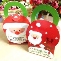 Wholesale home bar Santa Claus cookie chocolate candy biscuit DIY paper box party favor Christmas decoration gift box