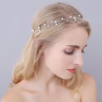 Wholesale Real Image Bridal Headband Crystals Beads Bridal Accessories Simple Style Wedding Hair Accessories Hair Jewelry Bridal Headpiece