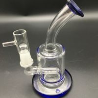 Wholesale Cheap Glass Water Pipes Perc Perculator Recycler Glass Bongs Mini Bucket with Glass Dome mm Joint Oil Rig