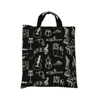 Wholesale Best Selling Pure Cotton Shopping bags Fashion Shopping Bags Cartoon Instruments