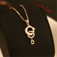Wholesale Real Gold Plated Choker Necklace Crystal Round Pendant Necklace for Women Fashion Jewelry Costume Accessories