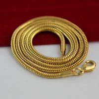 Wholesale Fast Jewelry k Hollow yellow dmen Gold Necklace Italian mm Miami Cuban Curb Link Snake chainNecklace Women s Necklace
