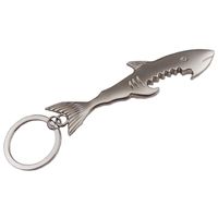 Wholesale Beer Bottle Opener with Key Ring for Daily Use Fantastic Shark Shape Design Zinc Alloy Bar Kitchen Tool