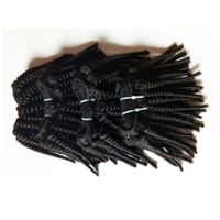 Wholesale New short type inch Malaysian Brazilian Virgin Hair extensions Black woman popular Afro Kinky Curly weft Indian remy Hair Weaves