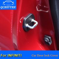 Wholesale 4Pcs Car Door Lock Protective Cover For Infiniti QX50 QX60 ESQ QX30 Q30 JX35 EX25 EX35 Car Door Lock Decoration Auto Cover