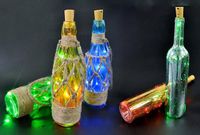 Wholesale 2016 NEW Cork Shaped Bottle Stopper Light Garland Wine LED battery Copper Wire String Lights Christmas Party Supplies Wedding Halloween