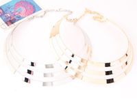 Wholesale 1pcs Choker Necklaces Women Gorgeous Metal Multi Layer Statement Bib Collar Necklace Fashion Jewelry Accessories