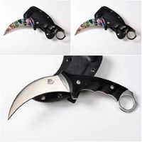 Wholesale THE ONE COLD STEEL KS Tiger Karambit Claw Fixed Blade Knife AUS Tactical Hunting Survival Pocket Knife Military Rescue EDC with K Sheath