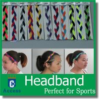 Wholesale NEW Braided Hair Bands Head Style Sweaty Headband Non Slip Sports softball headbands