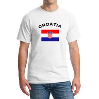 Wholesale CROATIA Plaid Legion Football Fans Cheer Men T Shirts European Cup Cotton Fitness Gym National Flag Tee Men Clothing