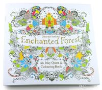 Unisex Big Kids Multicolor 2016 Brand 185185cm Enchanted Forest Book Secret Garden Drawing Books Animal Kingdom Coloring Free Shipping Painting