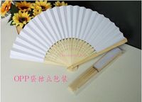 Wholesale DHL shipping In stock hot selling white bridal fans hollow bamboo handle wedding accessories Fans Parasols